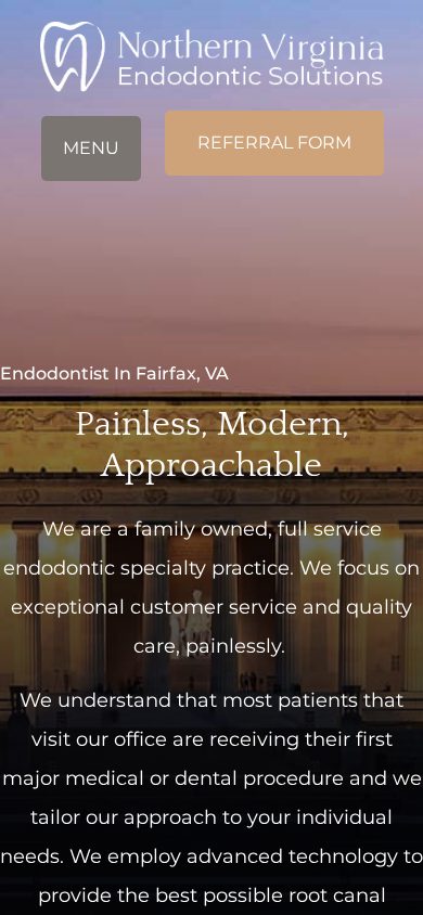 Northern Virginia Endodontic Solutions on a phone