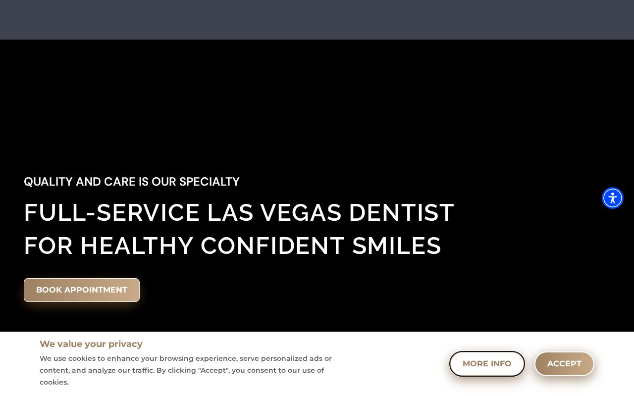 Paradise Valley Dental: the website Dental Space built, Las Vegas, NV