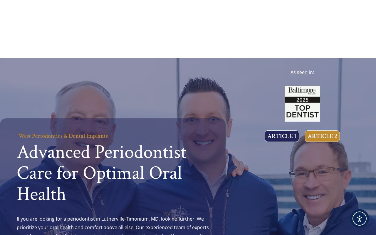 West Periodontics and Dental Implants: the website Dental Space built, Timonium, MD