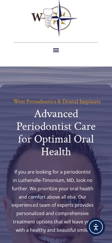 West Periodontics and Dental Implants on a phone